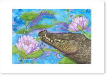 Croc in Flowers